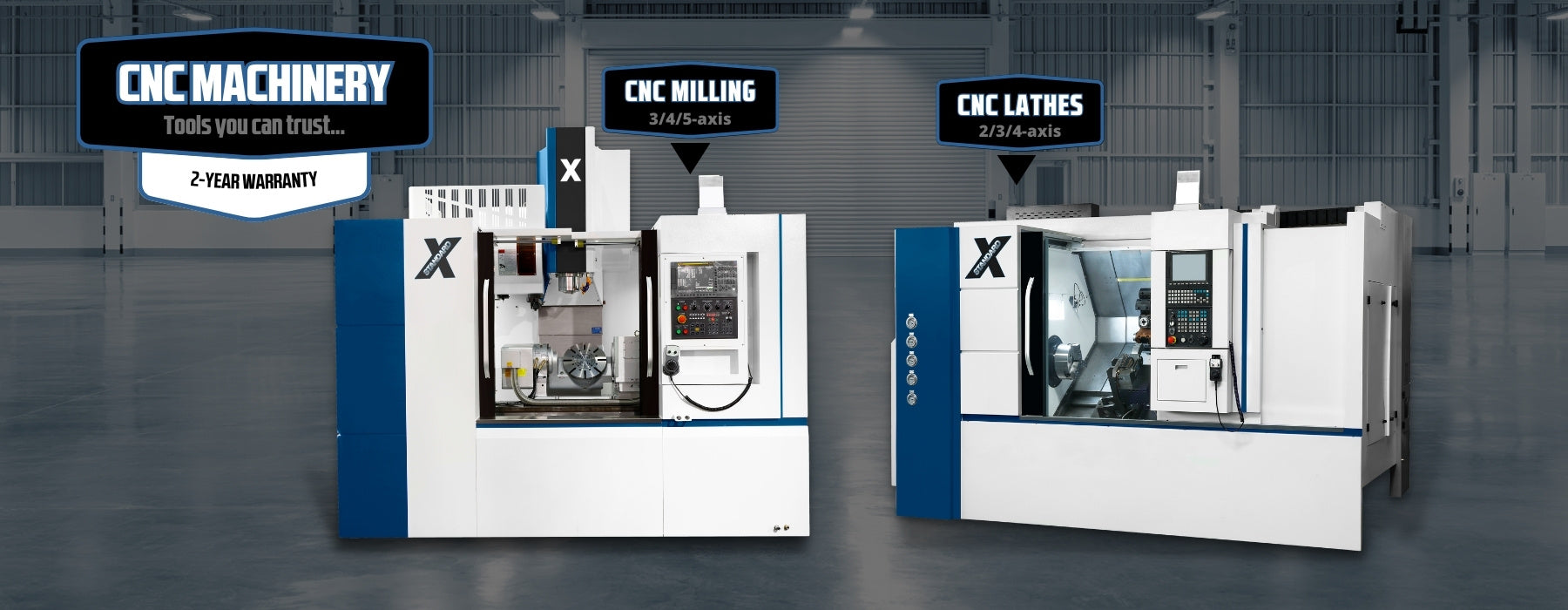 Banner for the Range of STANDARD CNC Machinery