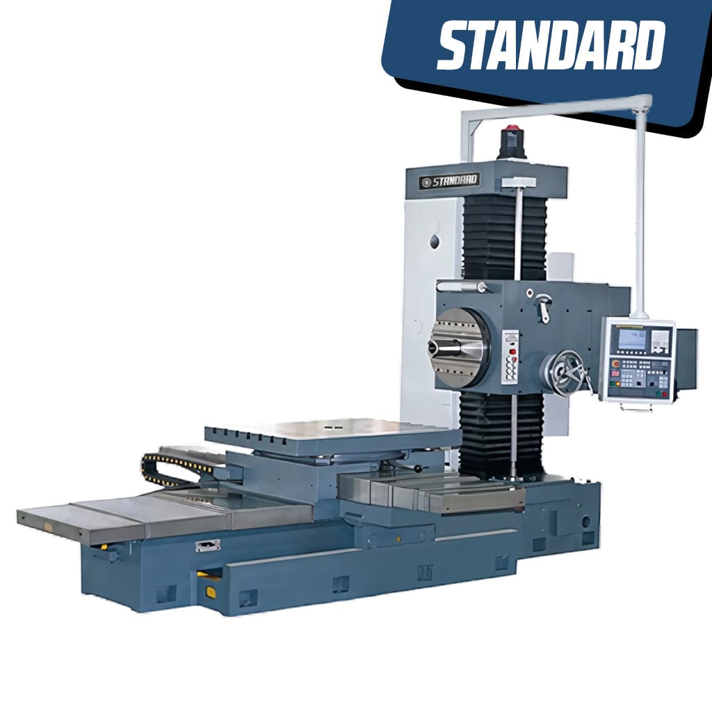 STANDARD EHA-110A CNC Horizontal Boring Mill with a Ø110mm spindle and X, Y, Z, B, W-axis. The machine is designed for precision boring operations in industrial settings, available from STANDARD Machine Tools