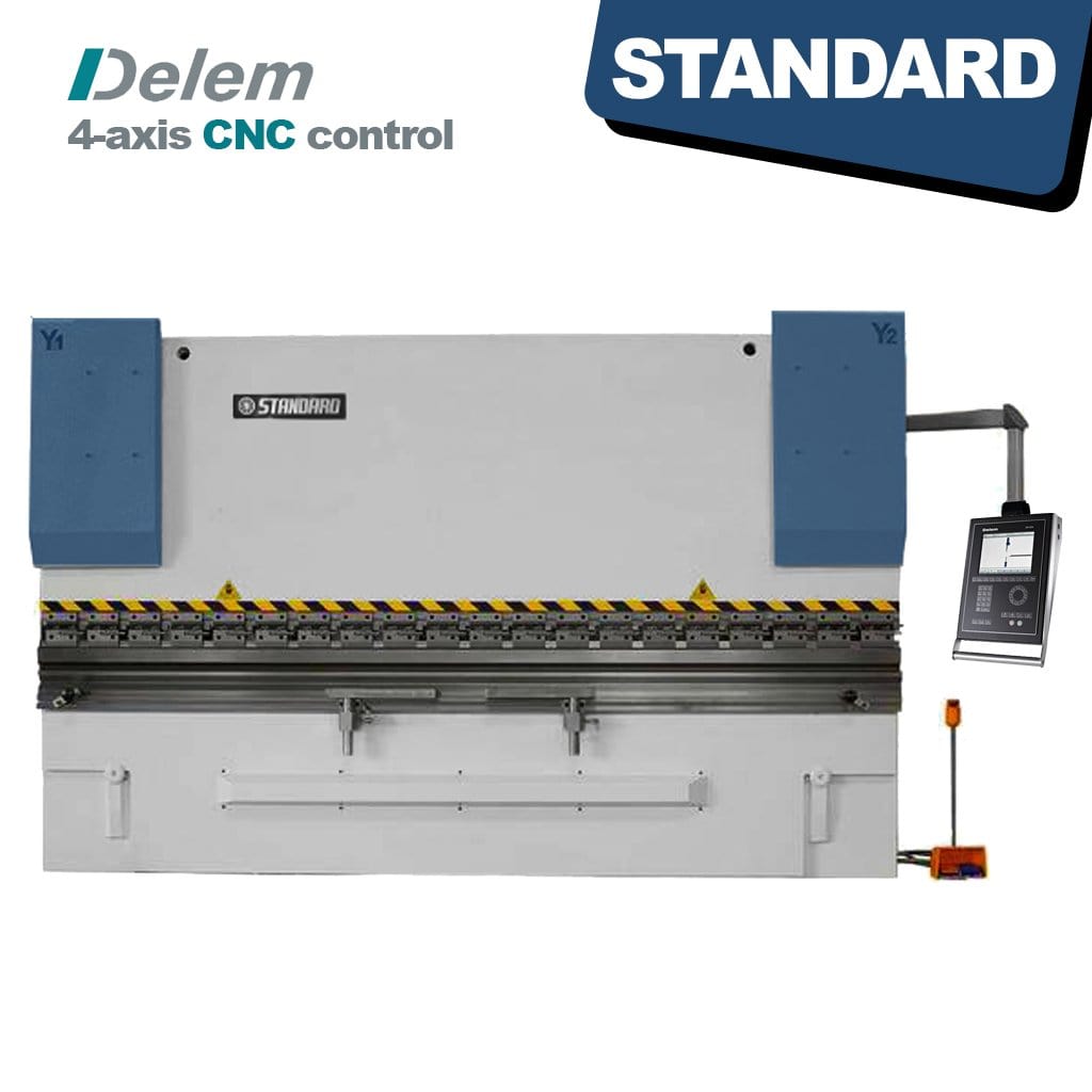 STANDARD SP4-170x3200 4-axis Press brake with Delem DA56 control, available from STANDARD and Standard Direct.