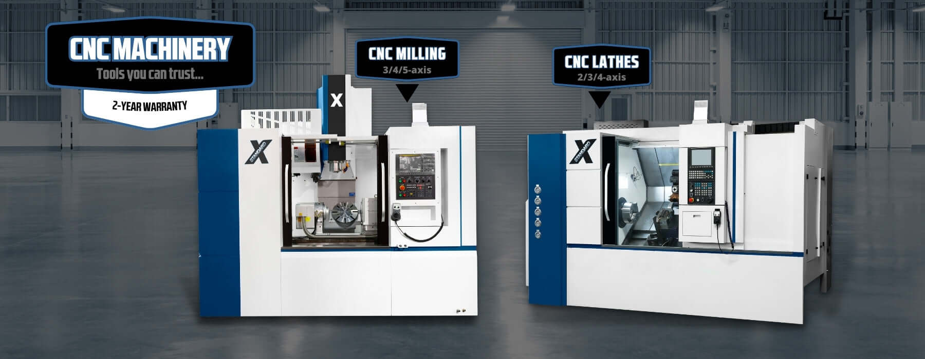 Banner for the Range of STANDARD CNC Machinery