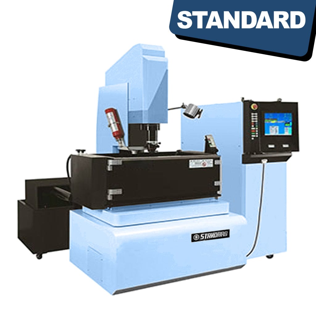 STANDARD EDM-400x300 Mirror Finish CNC Spark Eroder, a machine with a shiny, reflective surface used for precision machining.