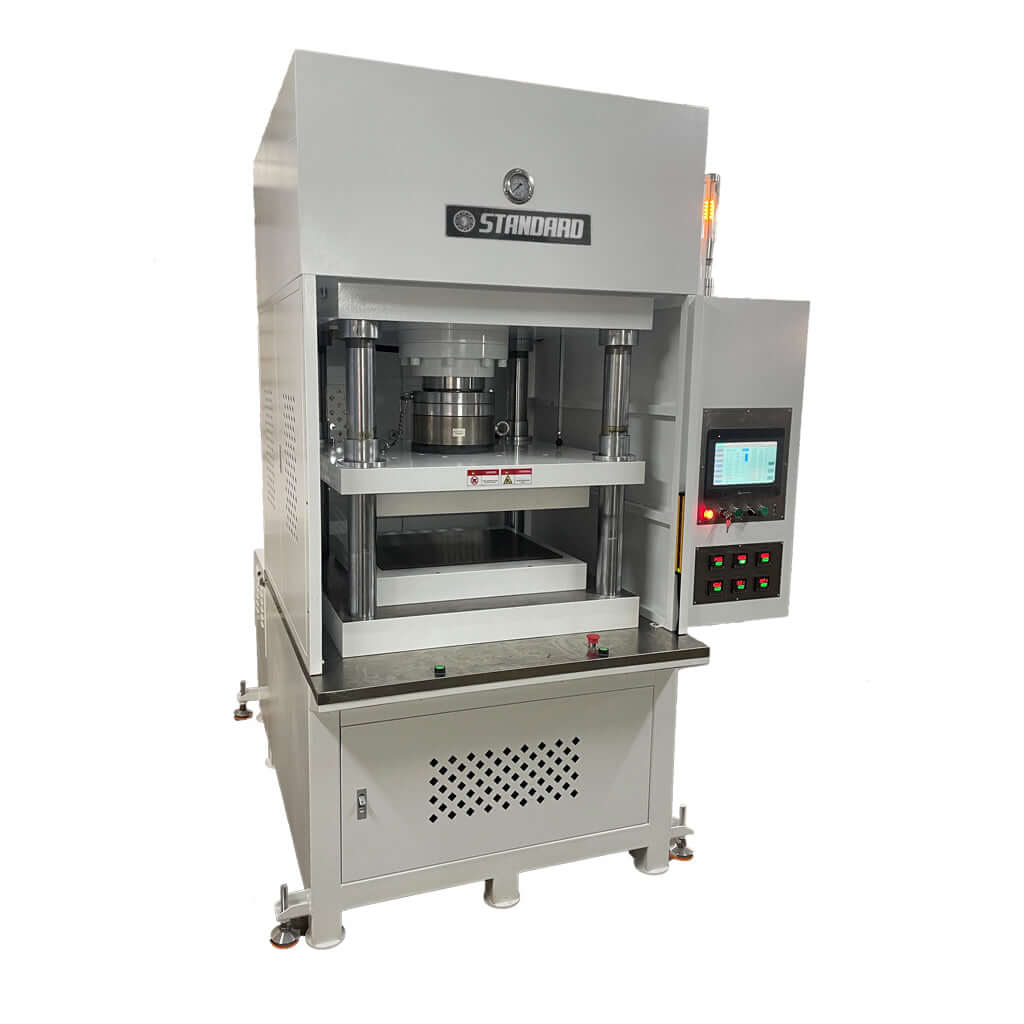 STANDARD H4H-80 Hydraulic 4-Post Press with touchscreen control and heated table for precise and efficient operations