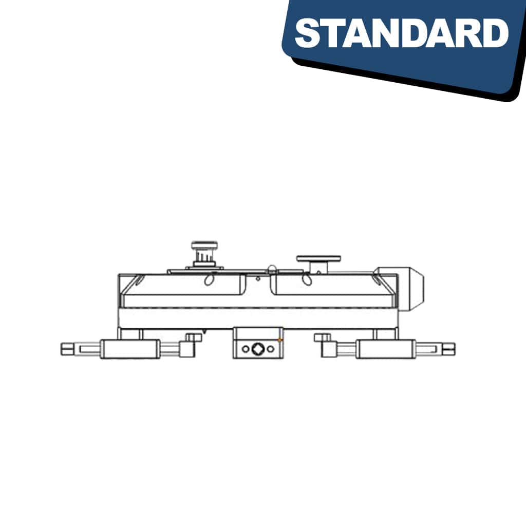Sketch of a STANDARD OFF-0-305 Portable Flange Facer Part: A simplified line drawing showing a specific component of the portable flange facer, highlighting its unique shape and features for machining flange surfaces. This part is an integral element of the larger industrial tool.