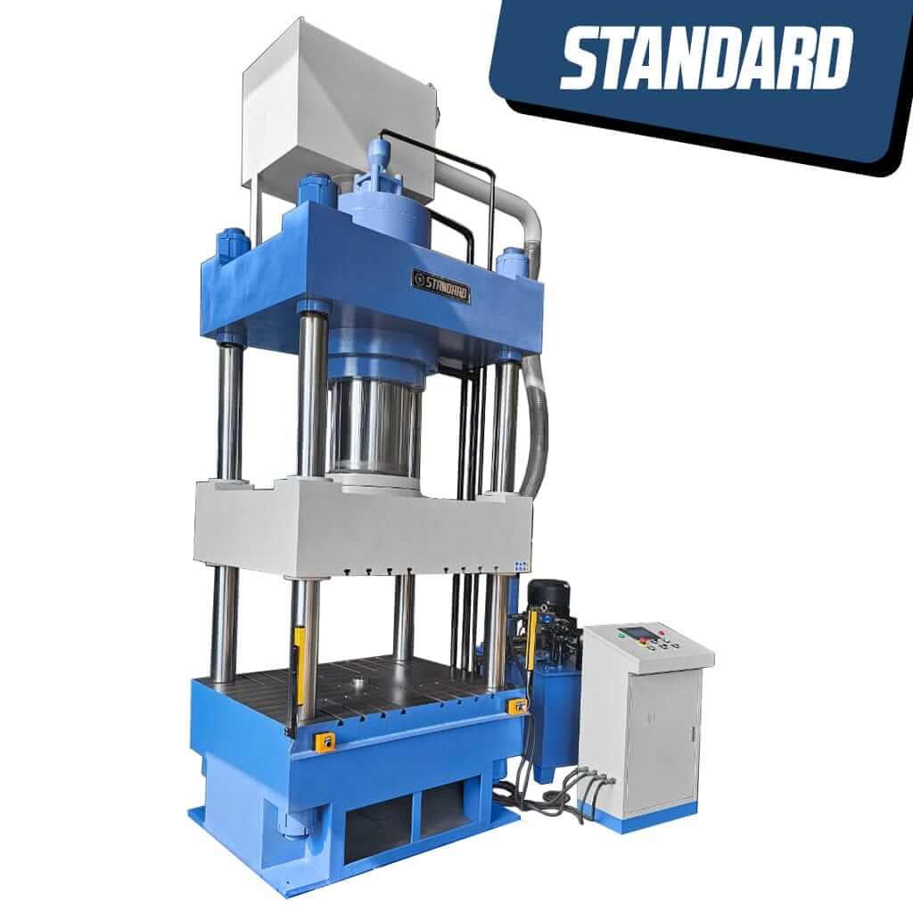 xperience the formidable strength of the H4P-600 hydraulic press. Delivering 600 tons of precision-controlled force, its 4-post design ensures superior stability and even pressure distribution, making it ideal for heavy-duty metal forming, deep drawing, and precision assembly tasks