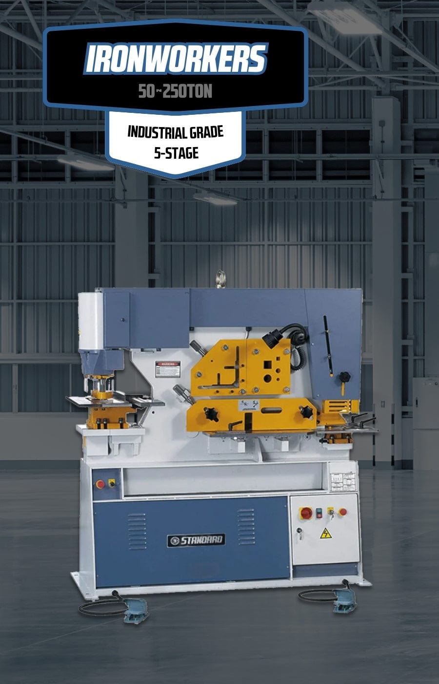Mobile Banner for the Range of STANDARD Ironworkers, croppers and Iron working machinery