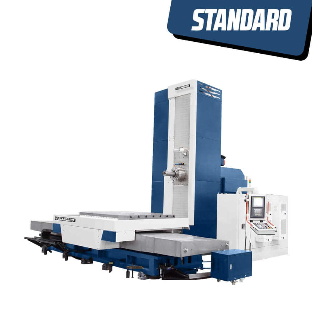 STANDARD EHB-110A CNC Horizontal Boring Mill with a Ø110mm spindle and X, Y, Z, B, W-axis. The machine is designed for precision boring operations in industrial settings, available from STANDARD and Standard Direct.