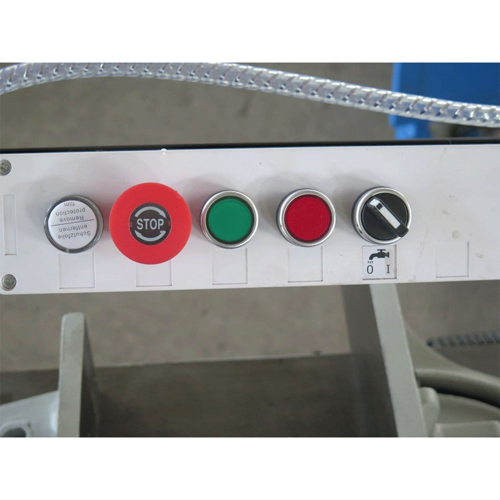 Control buttons on the STANDARD B-180 Manual Bandsaw, used for operating and adjusting the sawing process.