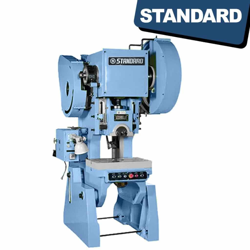 STANDARD EPA-63P Eccentric Press with Adjustable Stroke and Pneumatic Clutch - A mechanical press machine equipped with adjustable stroke feature and operated by a pneumatic clutch system.