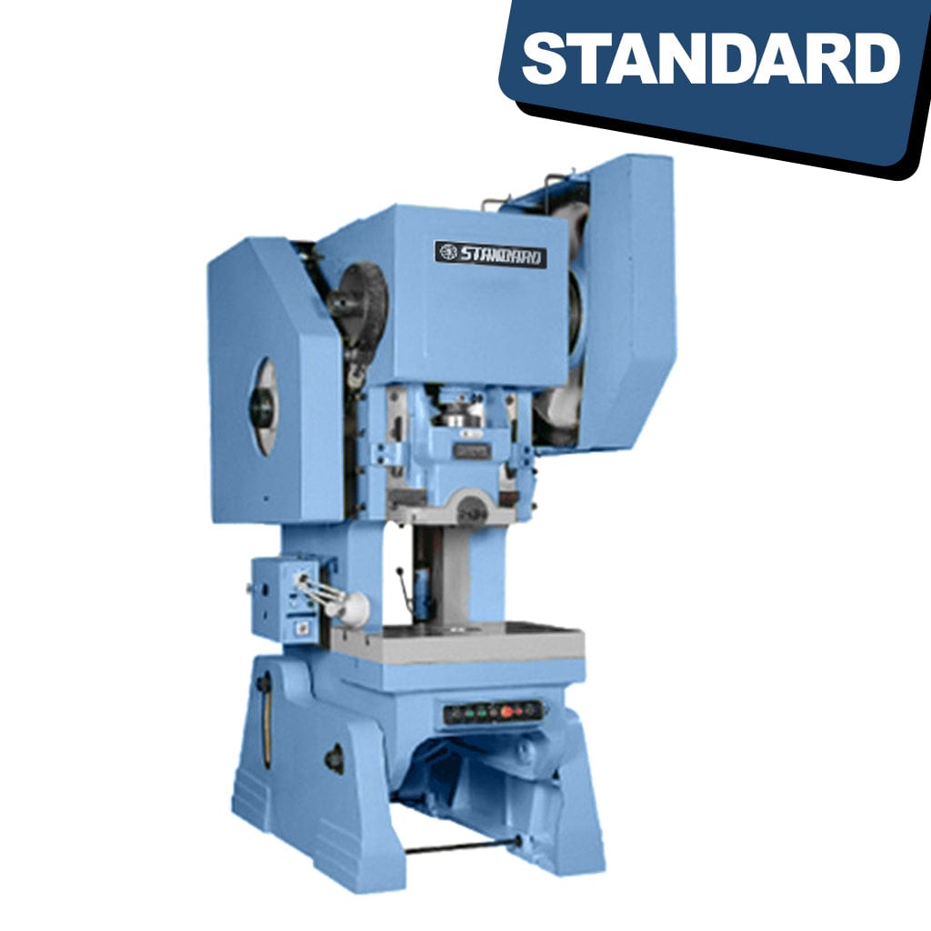 STANDARD EPA-80M Inclinable Eccentric Presses with Adjustable Stroke and Mechanical Clutch - A mechanical press machine with adjustable stroke feature and an inclined design, available from STANDARD and Standard Direct.