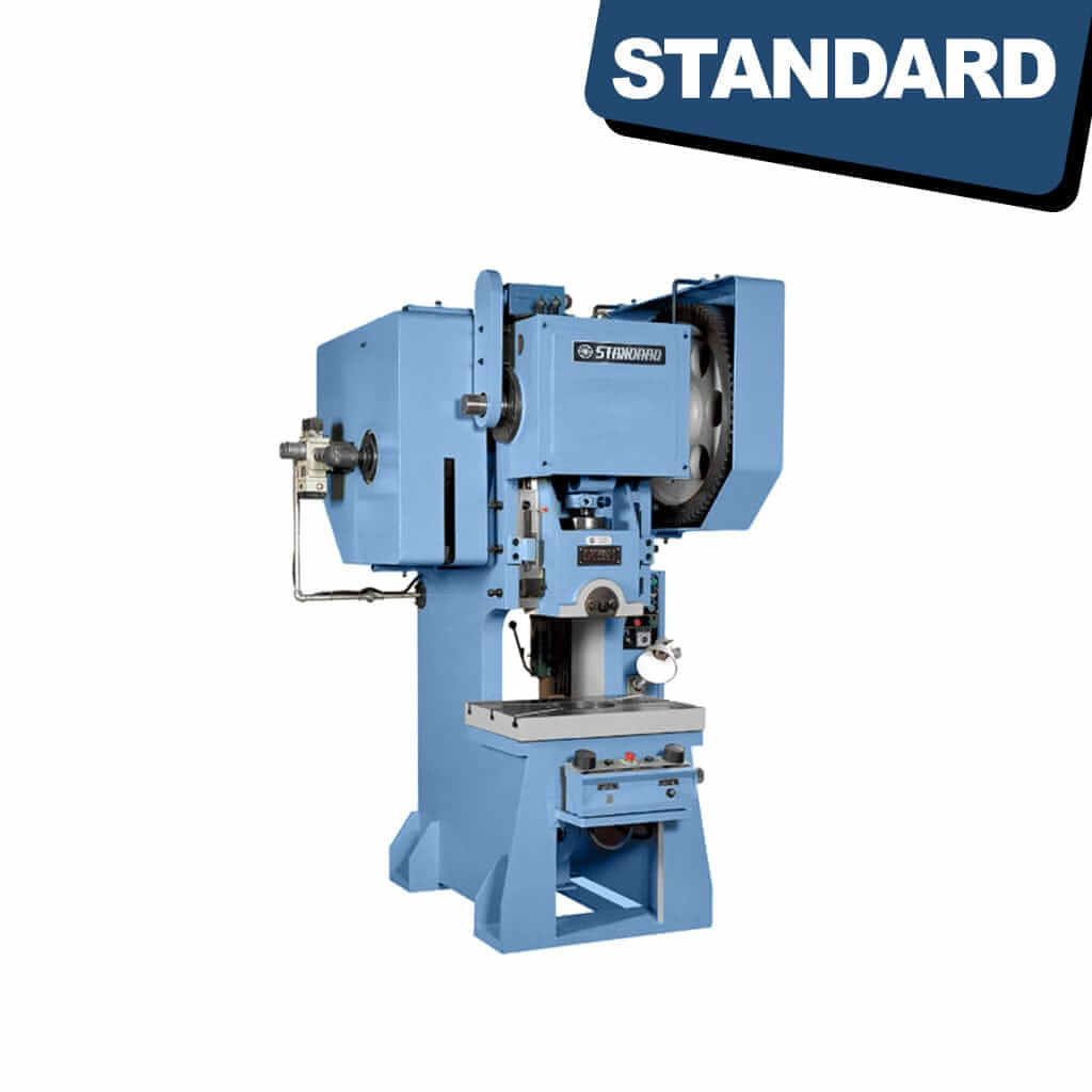STANDARD EPA-80P Eccentric Press with Adjustable Stroke and Pneumatic Clutch - A mechanical press machine equipped with adjustable stroke feature and operated by a pneumatic clutch system, available from STANDARD and Standard Direct