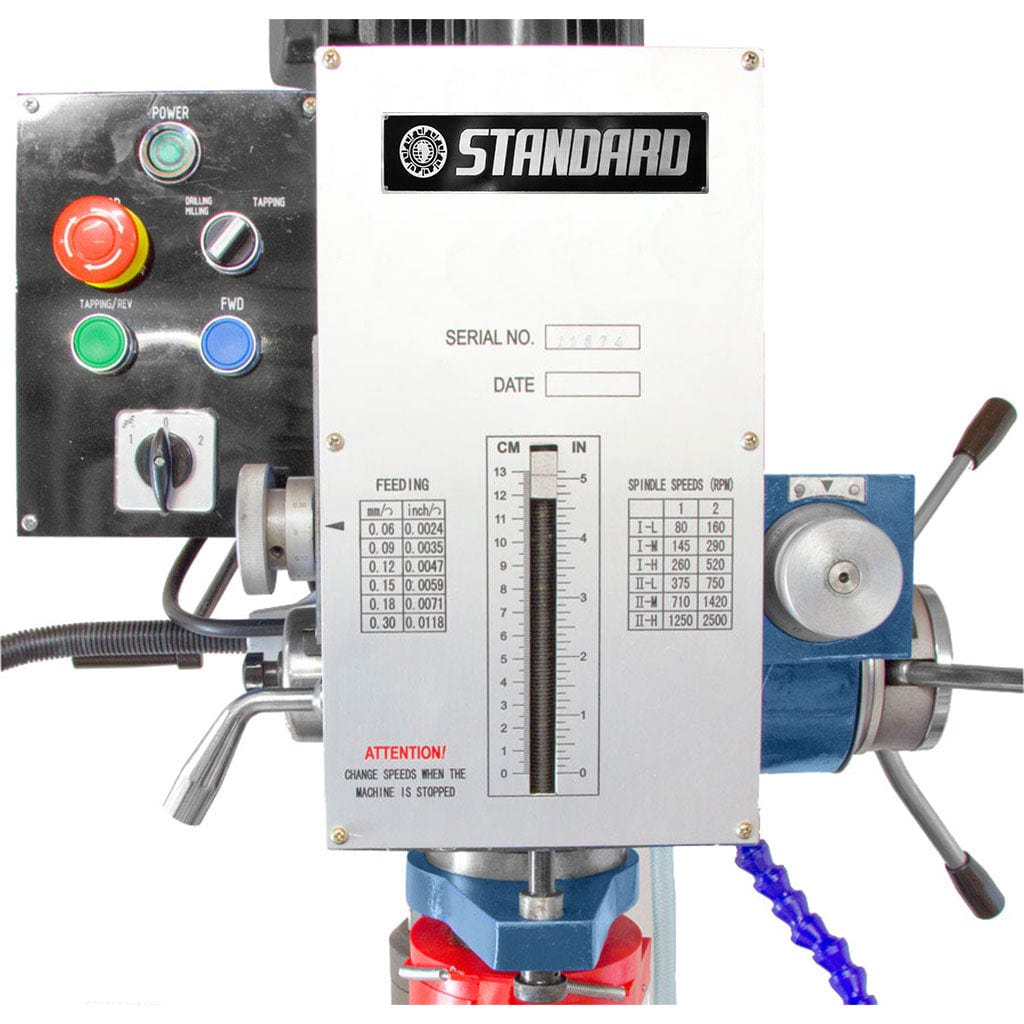 STANDARD DG-35F Gearbox Head Pedestal Drilling Machine with Quill Feed 