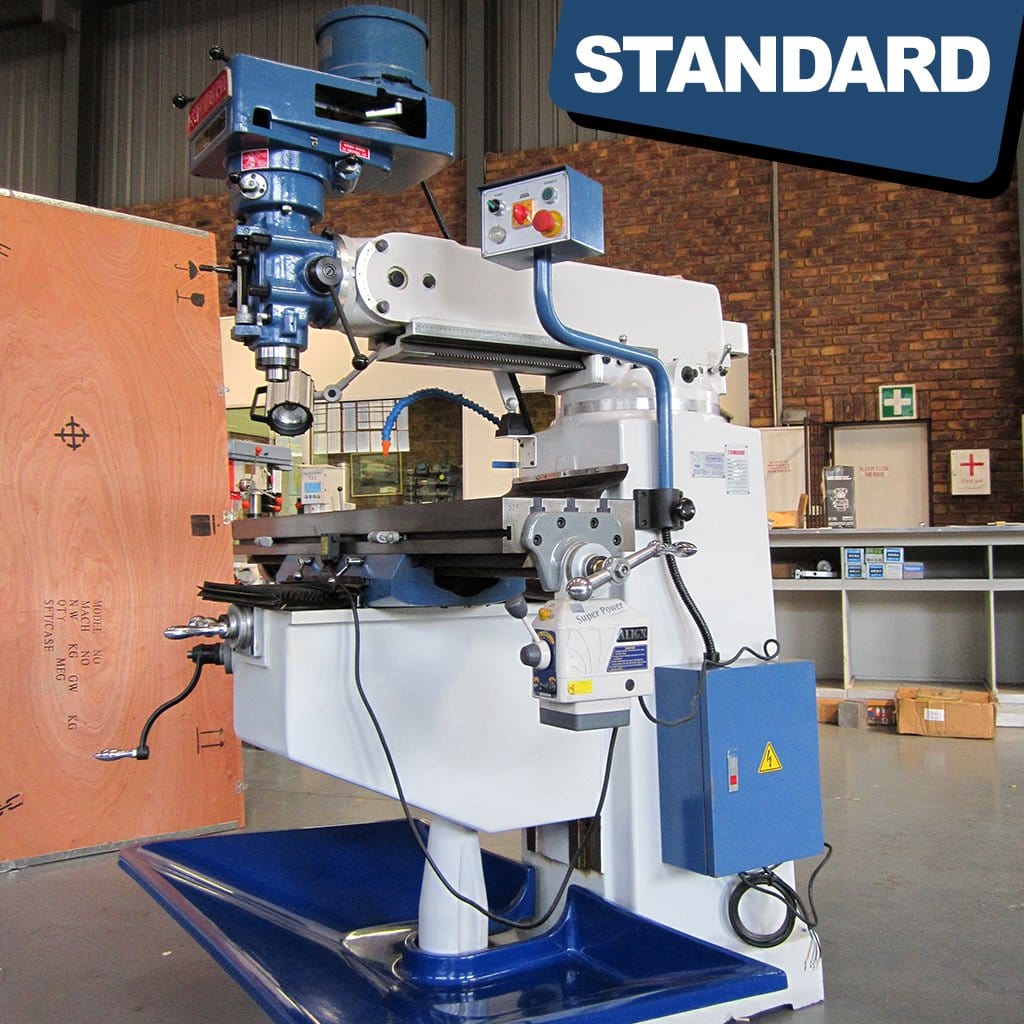 Standard M-3M Turret milling machine, Proven Quality, Affordable R8 spindle turret mill available in 220v Single phase from STANDARD