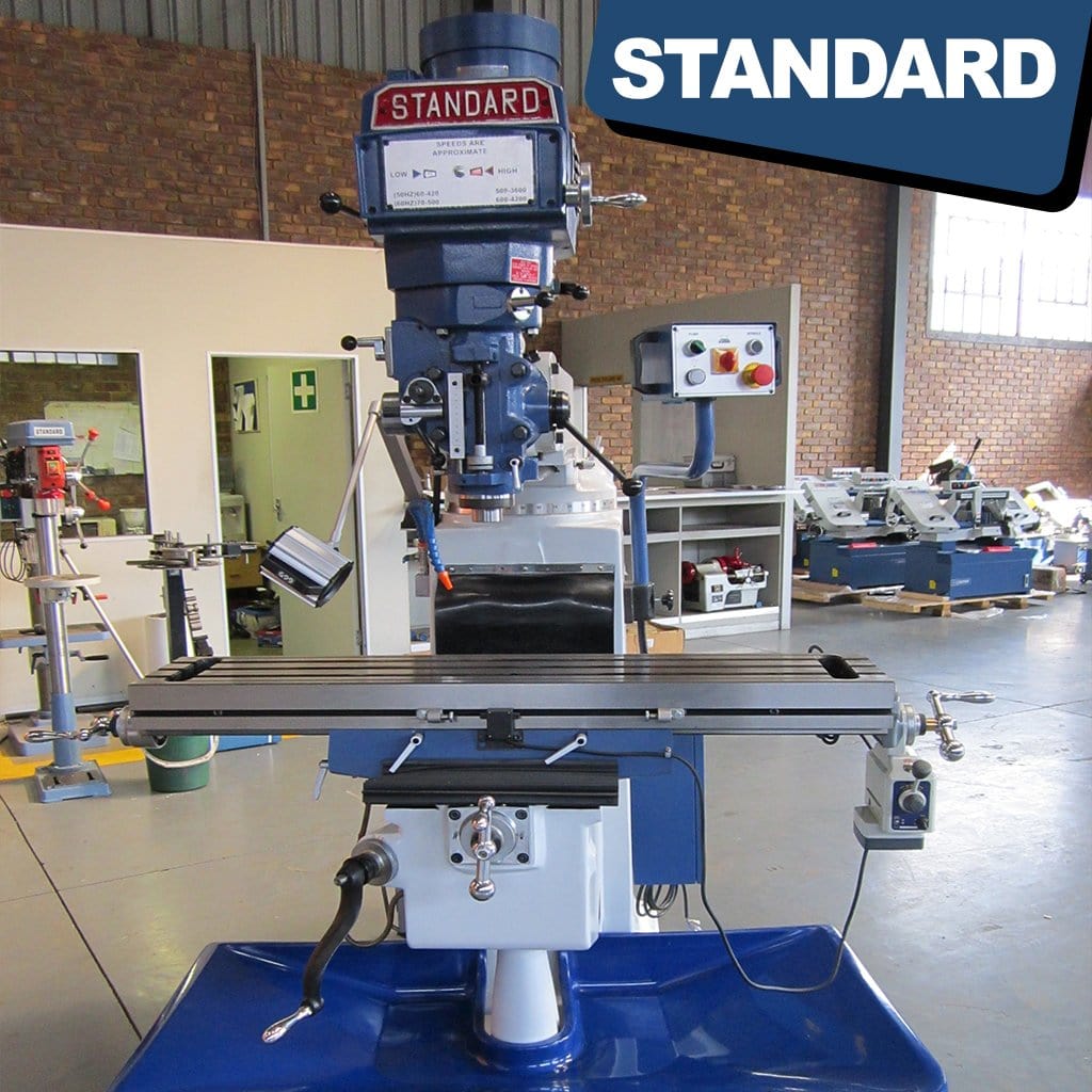 Standard M-3V Turret milling machine, Most versatile milling machine, good quality and Affordable R8 spindle Variable speed turret mill from STANDARD