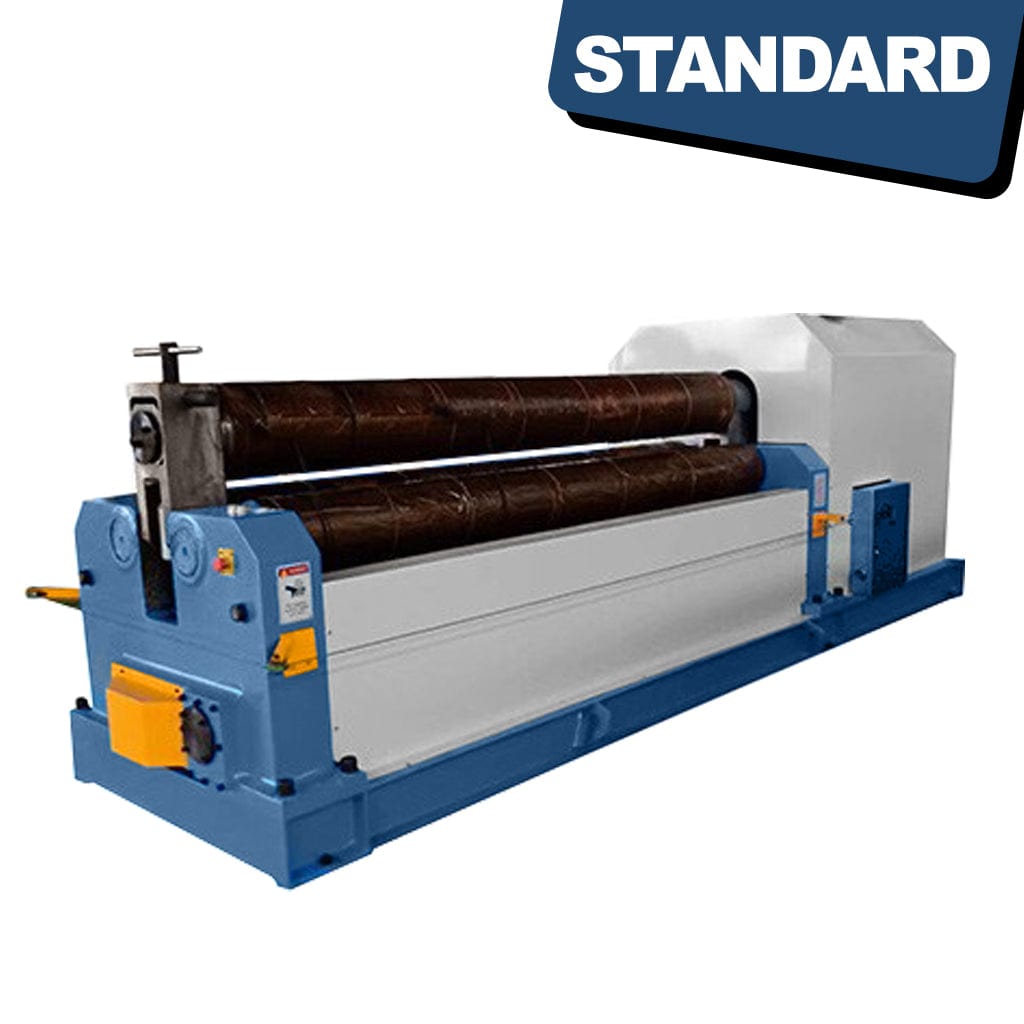 Standard PRM3-10x2500 3-Roll Pyramid plateroller. 3-roll mechanical plate roller to bend 10mm steel over 2500mm, available from STANDARD and Standard Direct