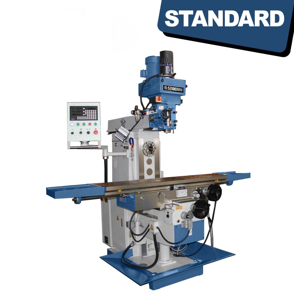 Standard MT-1100 Universal Turret Milling machine with Twin Spindle, available from STANDARD and Standard Direct.